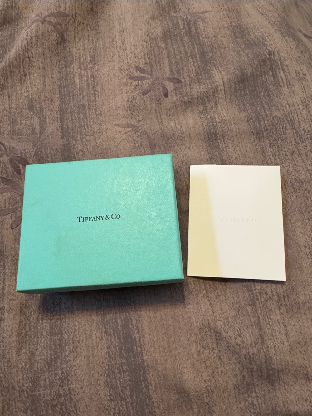Tiffany & Co. Box in Signature Blue with White Folio. Empty